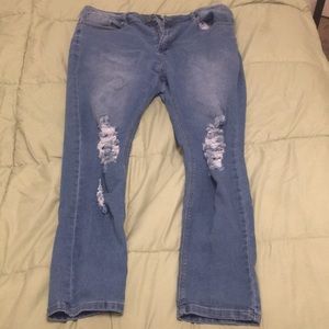 Boohoo Distressed Skinny Jeans